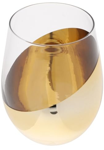 ZUNOXAZ Verre à Vin sans Pied Verre Électroplaqué Clair Coupe Cocktail pour Whisky Maison Bureau Fête Transparent