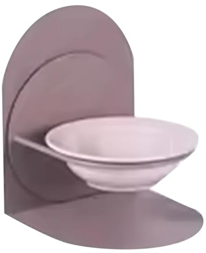Wzxksoac Ceramic Pet Bowl Protects Cervical Vertebrae Against Upset Height Adjustable Purples Shallow