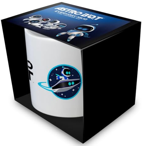 Pyramid International Astro Bot (Icona della nave) Tazza bianca con capsula bianca, 315 ml, tazza da collezione in ceramica con licenza ufficiale