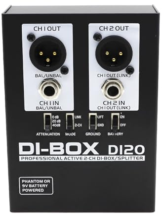 Limtula Leistungsstarke 2-K-Aktivbox mit Impedanzanpassung für Musiker und Sound Clear Sound Splitter
