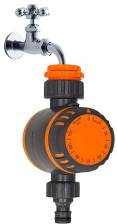 Zeitschaltuhr für Wasserschlauch für den Außenbereich – automatischer Tropfregler von 14 cm, Timer für 3 Bewässerungsmodi, Design mit mechanischer Uhr, Gerät mit langem Schwanz, wasserdicht