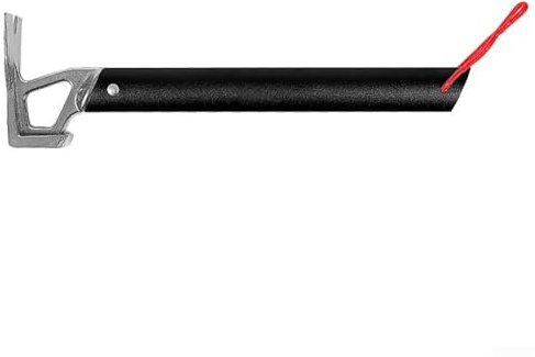 Hosrivae Aluminum Alloy Tent Hammer with Steel Head, Lightweight Camping Mallet and Nail Puller Hook Hiking Backpacking Mountaineering, Orange(Black)