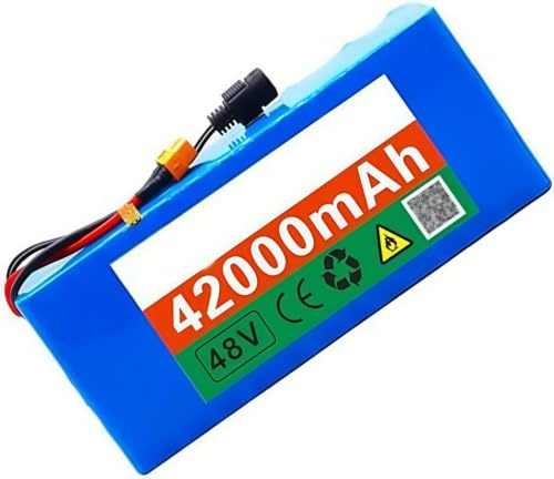 48V 42000mAh E-Bike Lithium-Ion Battery Pack with BMS | Built-In BMS Protection E-Bike Battery for Electric Bike Motor with Charger