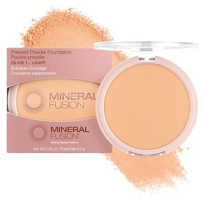 Mineral Fusion Natural Brands Pressed Foundation, Olive 1, 0,32 Ounce by Mineral Fusion Natural Brands