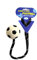 Happy Pet Soccer Rope Ball Dog Toy Strong Tough Fun Interactive Chewing Outdoor Playing Catch Fetch Lightweight Tugging Pulling for All Breeds 2.5