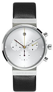 Jacob Jensen Herren Chronograph Quarz Uhr mit Leder Armband 606