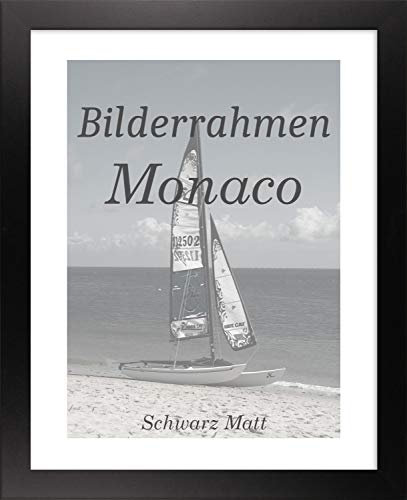 Homedeco-24 Fotorahmen Monaco 32x46 cm Bilderrahmen Schwarz Matt Posterrahmen