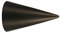 iso-design 1 Paar Endstücke Spitze schwarz für 20 mm Gardinenstangen