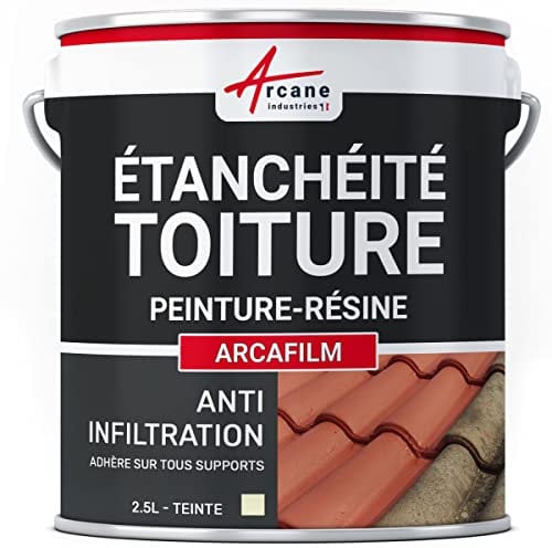 Étanchéité Toiture : Peinture résine d'étanchéité ARCAFILM pour Toit et Tuile - 2.5 L Pierre De Taille - ARCANE INDUSTRIES