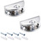sourcing map Glass Shelf Brackets Zinc Alloy Clamp Clip Holder Half Round for 3-8mm Thickness 2pcs