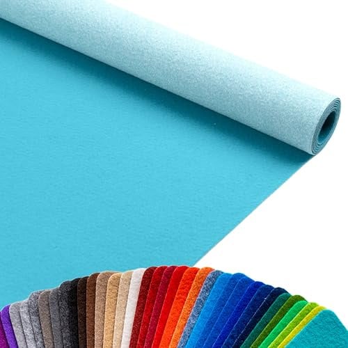 Primaflor Messeteppich Podium | Himmelblau | 100 x 300 cm | Flacher Eventteppich aus 100 % Polypropylen, CFL-S1, Precoat-Rücken, 2 mm hoch, für Messe und Event