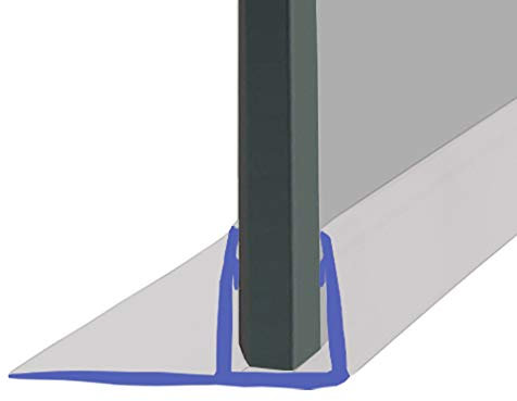 Vertical Shower Seals | Sold in Pairs | Used on Screens or Doors | 15 or 25mm Back Fins | Fits 8mm Glass | 2 Metres Long | Clear or Chrome | FIN002 (20mm Fins (Clear))