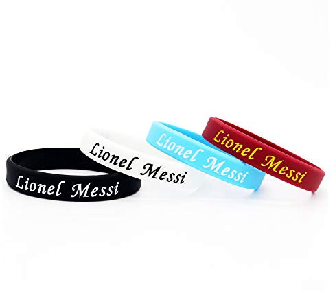 Fußball M-essi Neymar Unterschrift Armbänder Sport Fußballstar Silikon Armband 4 Stücke