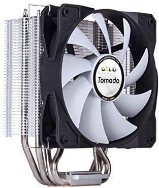 Gelid Solutions Tornado | Tower CPU cooler with 4 nickel-plated Power Heat Pipes | Advanced copper based heat sink High airflow | 120 mm Silent Fan | TDP 160W.