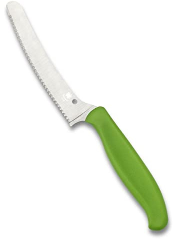 Spyderco Z-Cut Kitchen Knife Green | 21,9 cm Gesamtlänge, 10,9 cm CTS BD1N Stahlklinge, grün, Polypropylen-Griff, vollflacher Schliff