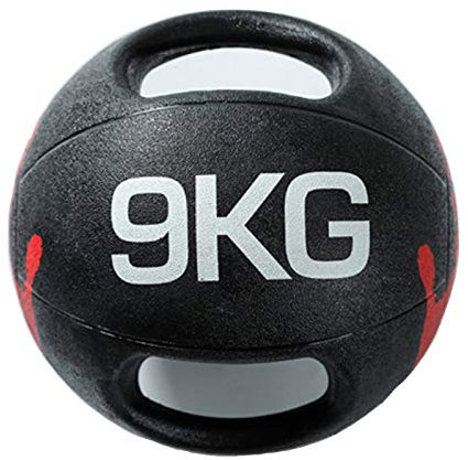 Medizinbälle Hua Heimfitness-Medizinball, Aerobic Übung, Gummiball, 9 Kg / 19.8lb, Doppelgriffkrafttraining Ball, Sportstudio Im Haus Multifunktionale Trainingsgerät