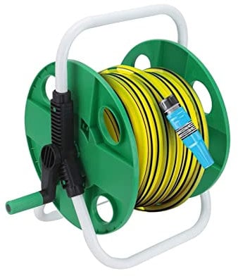 Trintion Hose Reel 45m Pipe Reel Holder Hose Pipe Reel Portable Water Pipe Free Standing for Garden