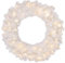 55cm Pre-Lit White Christmas Wreath Alaskan Pine for Fireplaces Home Wall Door Stair Artificial Xmas Tree Garden Yard Decorations with 30 Warm White LEDs