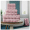 FAIRWAYUK Set da 8 asciugamani per bagno, set regalo ultra morbido di alta qualità, assorbente dell'acqua, 100% cotone egiziano, 4 x viso, 2 x 2 x asciugamani da bagno, rosa cipria