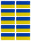 BIKE-label Ukraine 3D Aufkleber Flaggen 10 Stück je 40 x 20 mm Sticker Auto Kfz Motorrad X301401