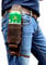 5MOONSUN5 's Bierholster Leder Cowboy Bier Holster Handsfree Getränkehalter Flaschenbein Griff Old School Western Trinken Männer Party Geschenk Ausrüstung handgefertigt mit Messing Metall Nieten