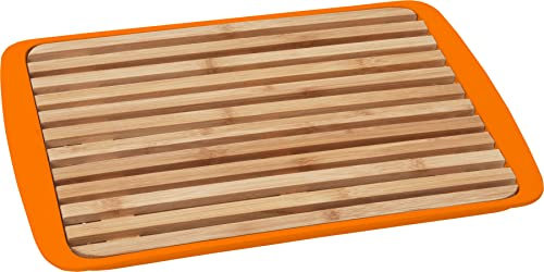 BRUNNER 0830056N.C11 Schneidebrett 2 in 1, Material Bambus und Melamin, Breadboard Farbe Orange 36 x 24 cm