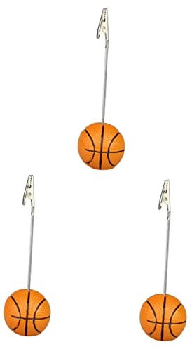 Hoement 3 Stücke Memo Clip Basketball Draht Harz 12 2 Cm Hoch Schreibtisch Papier Clip Flexible Draht Kabel