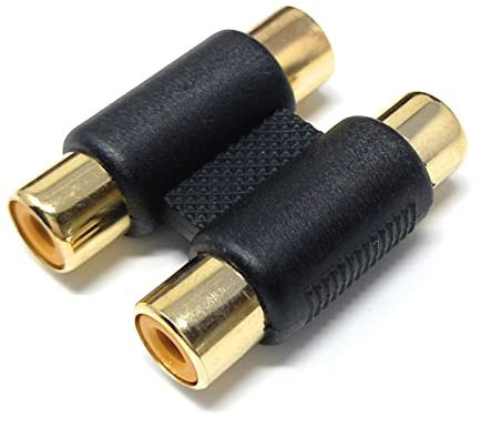 Double Phono RCA to RCA Coupler Joiner Female to Female Audio Connector Cable Adaptor Gender Changer