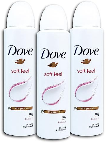 3 er Pack Dove Deo-Spray Anti-Transpirant Soft Feel 3 x 150 ml