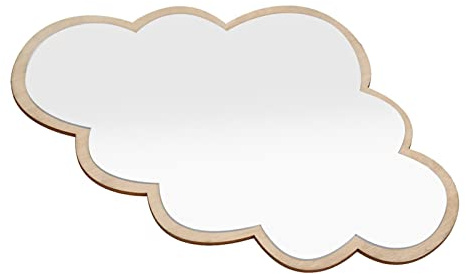 CHEOTIME Wandspiegel Kinderzimmer in Wolkenform Aus Acryl, Wanddekoration Kinderspiegel Spiegel Zum Kleben Bruchsicherer Spiegel Spiegel Kinderzimmer Spiegel Asymmetrisch Für Kinder, Mädchen(Cloud)