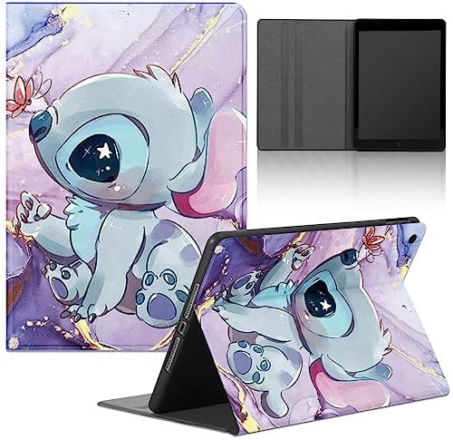 Tablet Cover Marmo Custodia per Samsung Galaxy Tab A7 10,4 Pollici 2020 SM-T500/T505/T507,Stitch Anime Modello Cover con Funzione Pelle Holder Flip Multi Angoli Antiurto Protezione Tablet Case,06