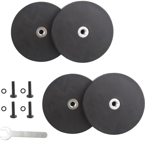 4 Stück starke Gummimagnete, Durchmesser 43 mm, Haftkraft 15 kg, magnetische Montagebasis für zusätzliche Lichtleisten und Spiegel im Außenbereich