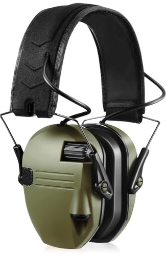 YINXN Casque Anti Bruit Adulte Protection Auditive de Chasse Amplificateur Sonore Casque Tir Sportif Vert