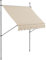 Outsunny Store banne autoportant Manuel auvent rétractable 2,5L x 1,2l x 2,1-3H m Inclinaison réglable pour Balcon sans Trous à percer métal alu Polyester Sable