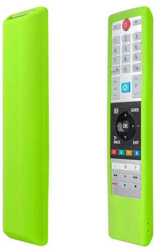 YiBiChin Silicone Remote Case ONLY for Toshiba Remote Control CT-8533, CT-8541, CT-8528, Remote Cover Washable, Shockproof - Glow Green (Please Confirm the Compatibility Through Figure 2)