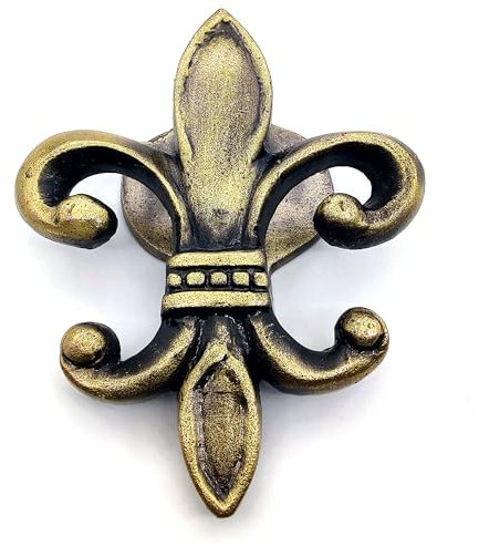 5MOONSUN5's Fleur De Lis Victorian Style Doorbell Victorian Antique Style Cast Iron Handcrafted Door Knocker Decorative Hardware for Doors