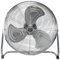 CUQOO Floor Fan with 3 Speed Settings - Portable Cooling Fan with Adjustable Head for Indoor and Outdoor, Chrome Metal Pedestal - Floor Standing Fan for Home, Gym, Office, Garage (16Inch)