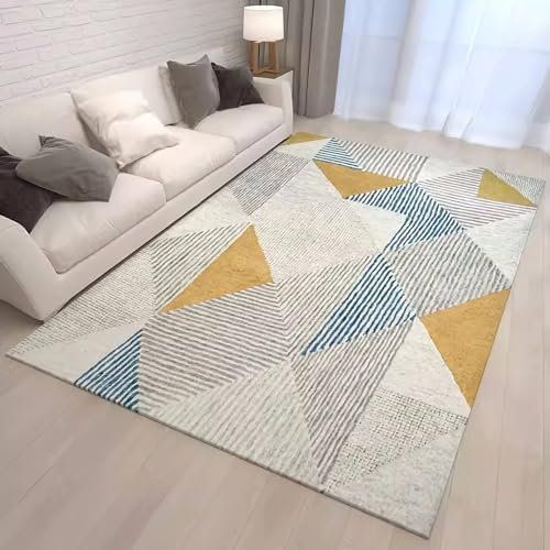 Teppich kinderteppiche mädchen kinderteppich Junge Blau Gelb Grau Geometrisches Dreieck Design Kinder Spiel Teppich 160x200cm