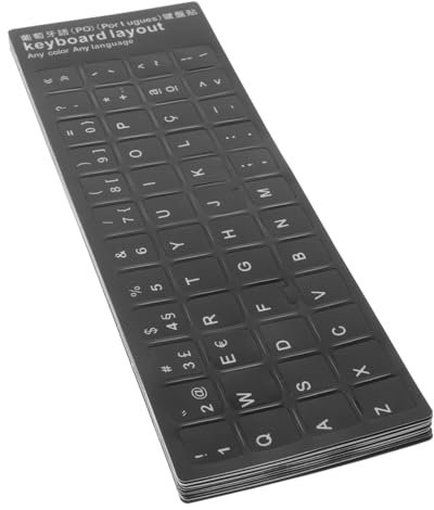 FELTECHELECTR 10 Piezas Teclado Pegatinas Teclado De Ordenador Pegatinas Portugués La Cubierta del Alumno De Polivinilo Ruso Computadora Portátil