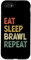 Hülle für iPhone SE (2020) / 7 / 8 Eat Sleep Brawl Repeat Stars Lustiges Videospiel