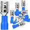 30Stk Flachsteckhülsen 1,5-2,5mm²/Steckbreite 4,75mm PVC Flachstecker Teilisoliert Kabelschuh FDD Kabel-Verbinder aus Kupfer verzinnt