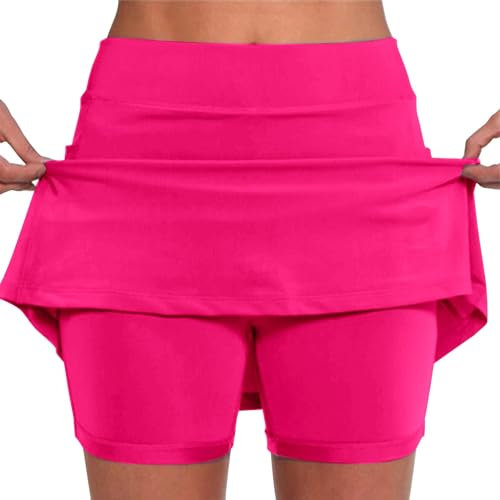 AMDOLE Deals of The Day Jupe Short Femme avec Poches Sport Décontracté Jupe Couleur Unie Jupe Taille Moyenne Pantalons- La Randonnée, La Course, Le Cyclism Solide Taille Pas Cher ﻿