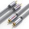 SOUNDFAM Câble RCA - 3M - RCA Répartiteu 2-RCA Mâle vers 2-RCA Mâle Câble Audio Stéréo pour Subwoofers, Amplificateurs, Hi-Fi & Home Cinéma, Analogique & Numérique