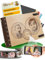 Personalisiertes Album aus Holz mit Ledercover I mit zwei Foto Gravuren I Zum Selbstgestallten I Kinderalbum als Geschenk zur Weihnachten für Großeltern I Geburtstagsgeschenk I Muttertag