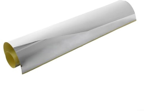 Papier miroir flexible, 50 x 200 cm, rouleau de papier miroir autocollant, papier miroir sans verre pour carrelage pour travaux manuels et décoration murale de la maison