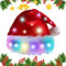 GAOUTO Led Weihnachtsmützen: LED Plüsch-Weihnachtsmütze, Farbe LED-Lichter-Design Weihnachtsmütze, Nikolausmütze mit leuchtendem, Unisex Weihnachtsmann Mütze für Familie oder für Weihnachtsfeiern
