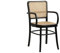 Romimex Rattansessel, Schwarz, Natur, Teakholz, 44 x 89 x 53 cm