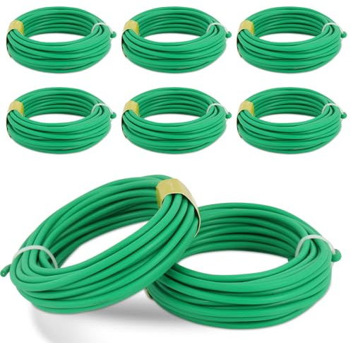 HXC 3,5 mm x 40m Pflanzendraht Gartendraht Pflanzenbinder Grün Gummiert Pflanzen Draht für die Gartenarbeit Kletterpflanzen, Weinreben, Sträucher und Blumen