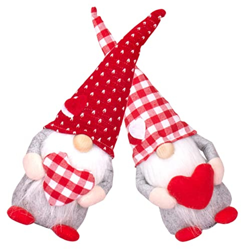 KAILIKETIY 2stücke Romantische Valentinstag Wichtel Deko Wichtel Pärchen Für Valentinstag Dekoration Für Schlafzimmer Wohnzimmer Tisch Und