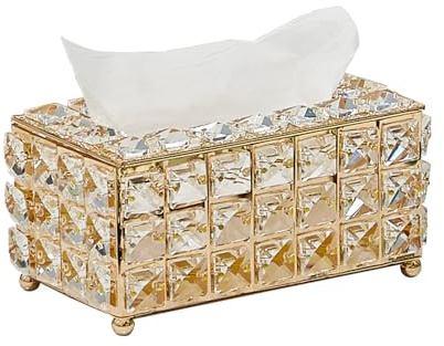 CHENGZI Kosmetiktuchbox im europäischen Stil, Kristall, Wohnzimmer, Zuhause, kreativ, leicht, luxuriös, Esstisch, Schubladenbox